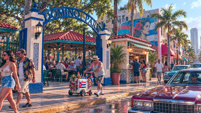Little Cuba rebuilt in GTA VI style: Domino players, cafecito windows and classic cars in Little Cuba