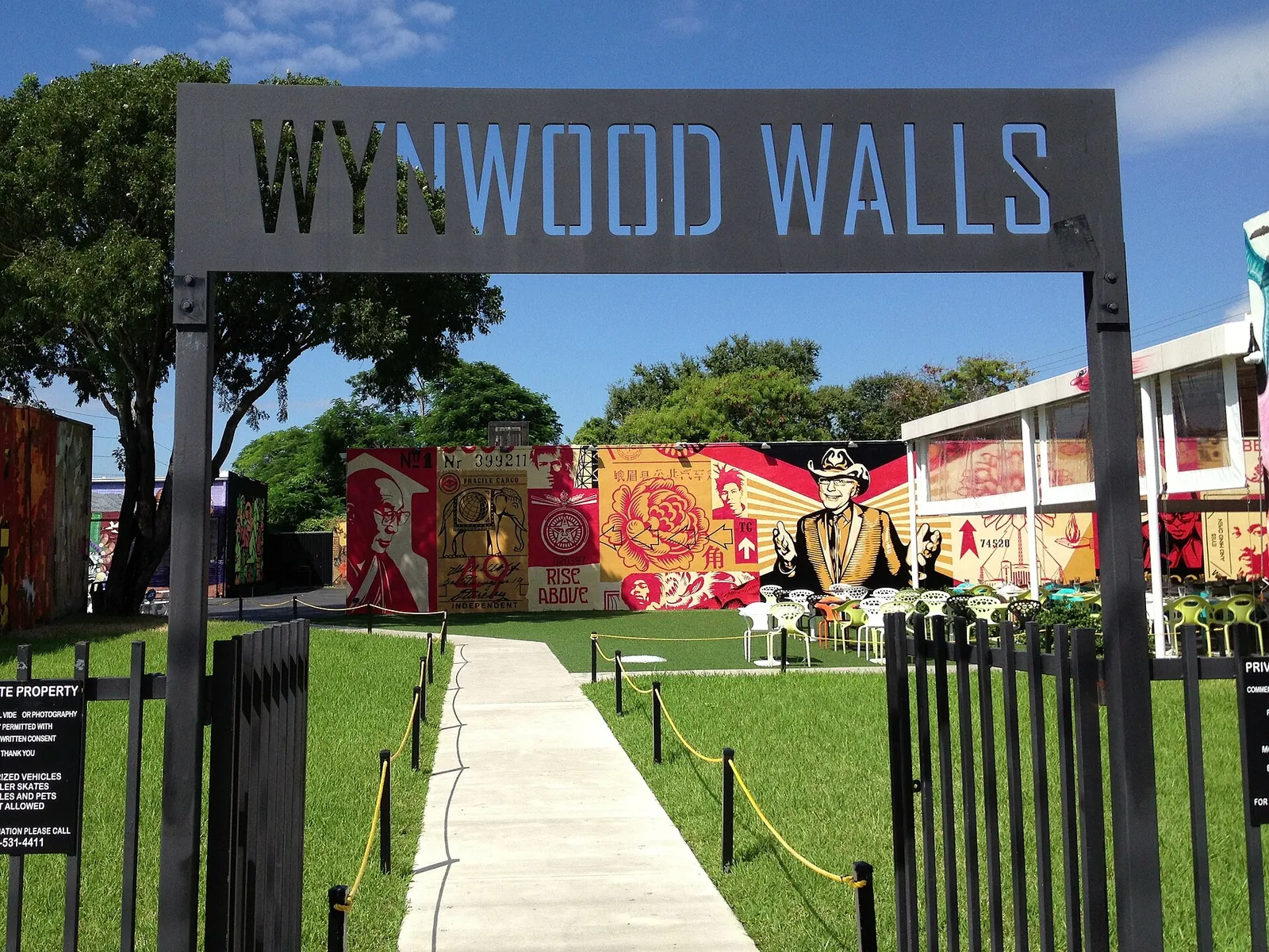 Wynwood Arts District, real-world photo: The entrance to the Wynwood Walls, 2013